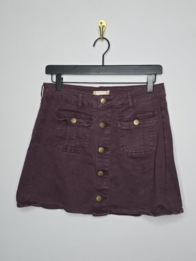 Altar'd State Maroon Mini Skirt Size Small